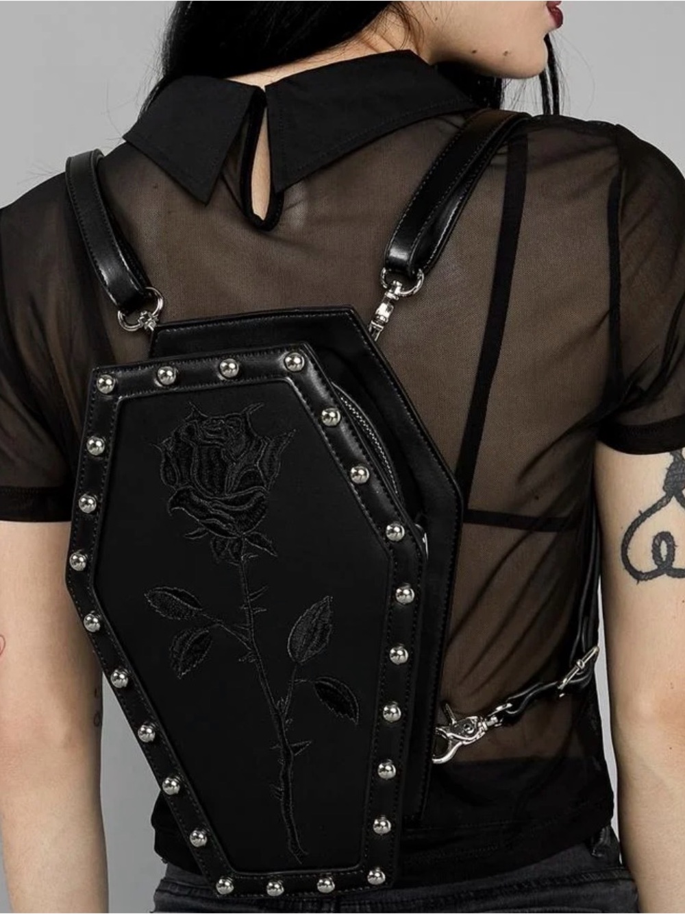 Black Dolls Kill Coffin Backpack